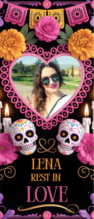 Lena glass memorial candle design