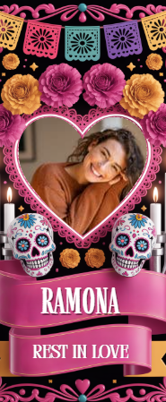 Ramona glass memorial candle design